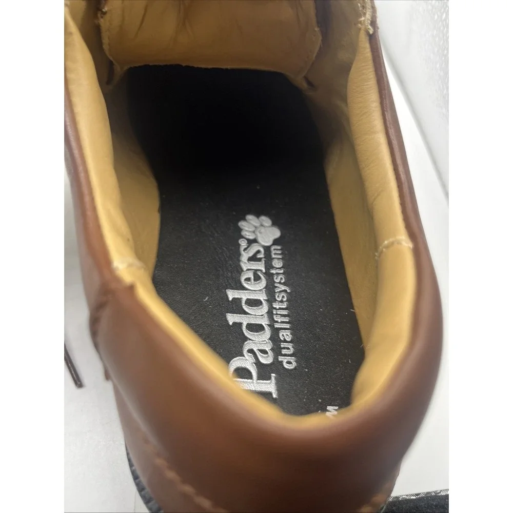 Padders Taxi Dress Loafers Mens 10.5 Leather Waterproof Brown Dual Fit Wide